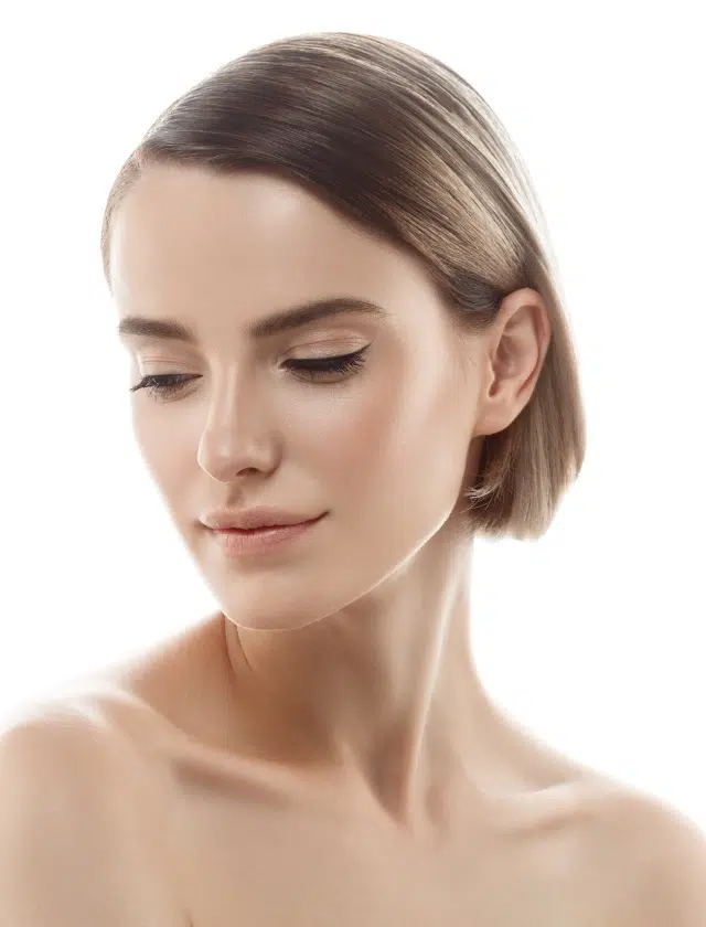 Visage de femme illustrant la chirurgie des oreilles decollees otoplastie Dr Benjamin Sarfati paris